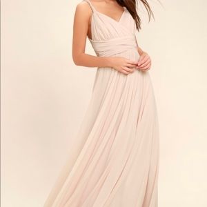 Lulu’s Blush Pink bridesmaid dress
